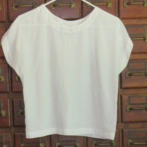 Small White Silky Top Shell Blouse FIRST GLANCE